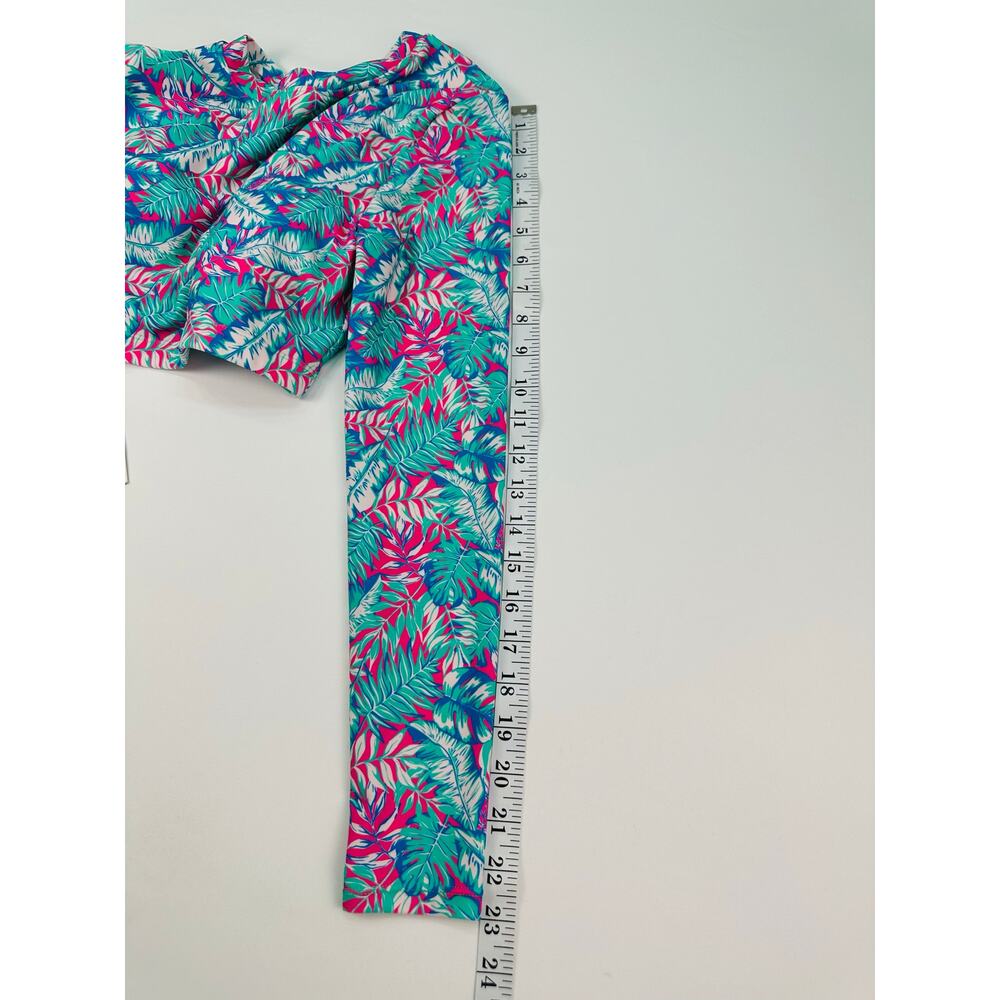 NWT Poetry in Ocean Tropical Long Sleeve Bikini Set Bright Palm Juniors Size M - Picture 8 of 11